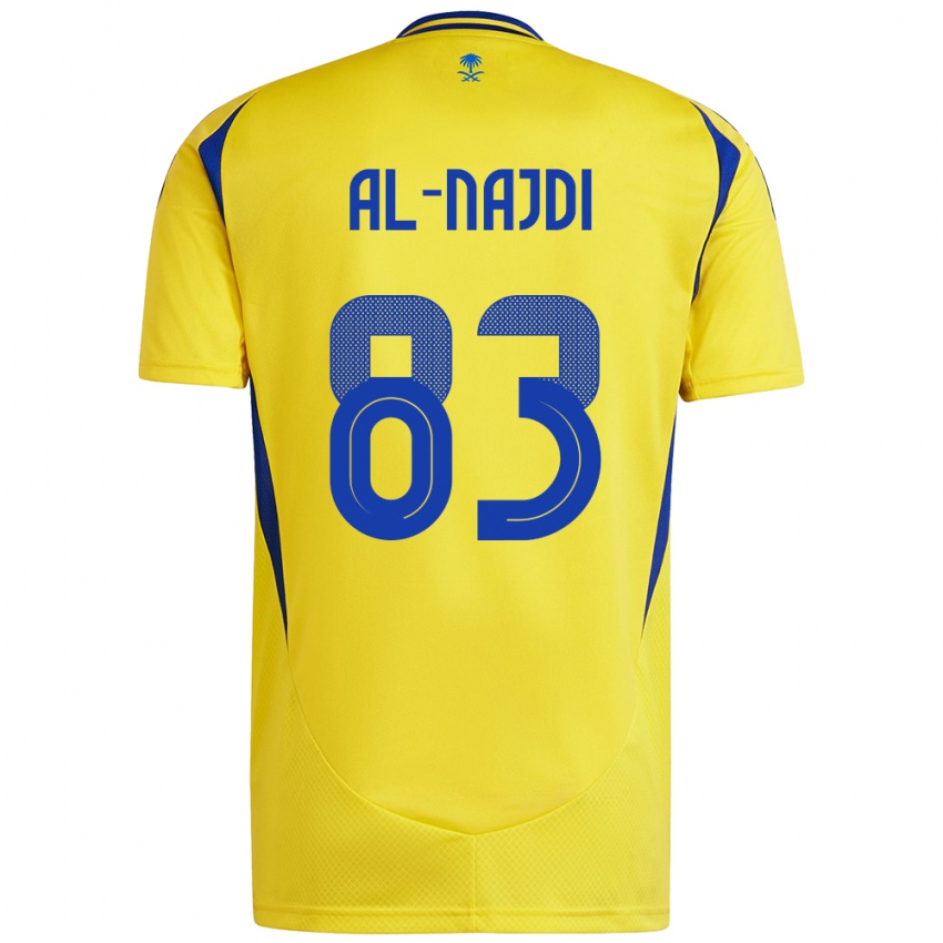 Dames Salem Al-Najdi #83 Geel Blauw Thuisshirt Thuistenue 2024/25 T-Shirt België