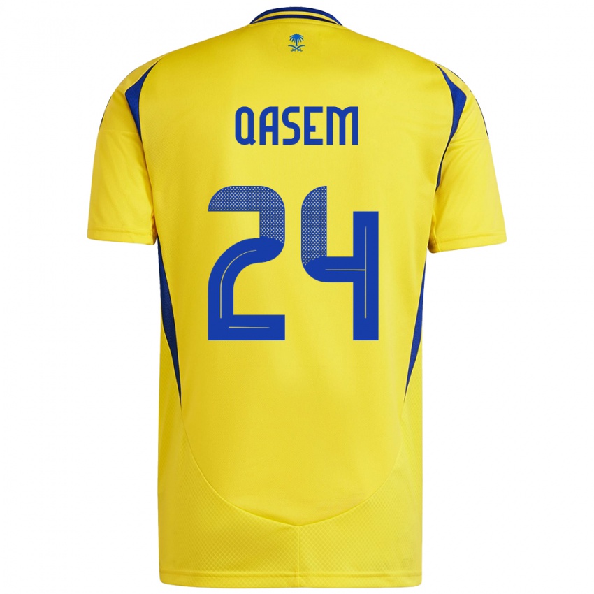 Damen Mohammed Qasem #24 Gelb Blau Heimtrikot Trikot 2024/25 T-Shirt Belgien