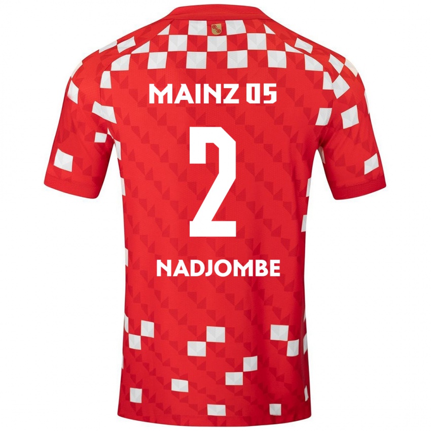 Dames Jean-Marie Nadjombe #2 Wit Rood Thuisshirt Thuistenue 2024/25 T-Shirt België