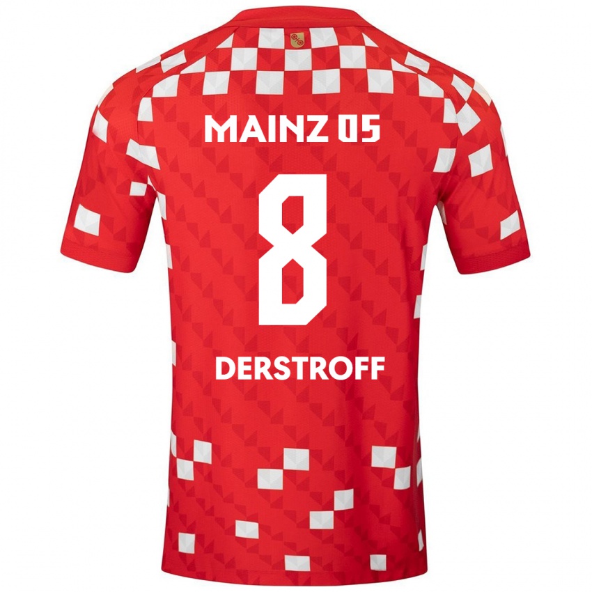 Dames Julian-Maurice Derstroff #8 Wit Rood Thuisshirt Thuistenue 2024/25 T-Shirt België