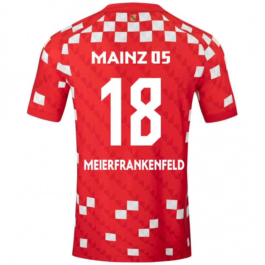 Dames Jana Meierfrankenfeld #18 Wit Rood Thuisshirt Thuistenue 2024/25 T-Shirt België