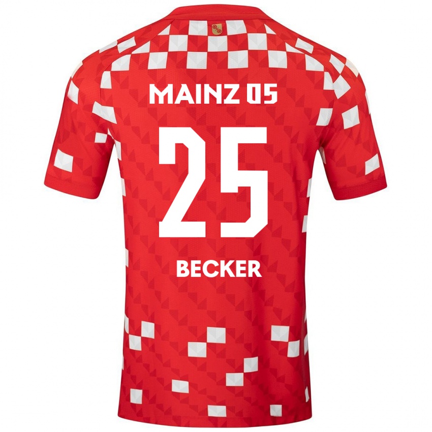 Dames Kathrin Becker #25 Wit Rood Thuisshirt Thuistenue 2024/25 T-Shirt België