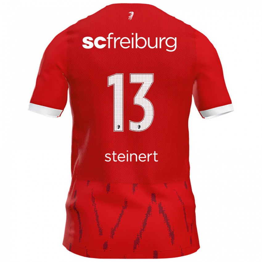 Femme Maillot Judith Steinert #13 Rouge Tenues Domicile 2024/25 T-Shirt Belgique