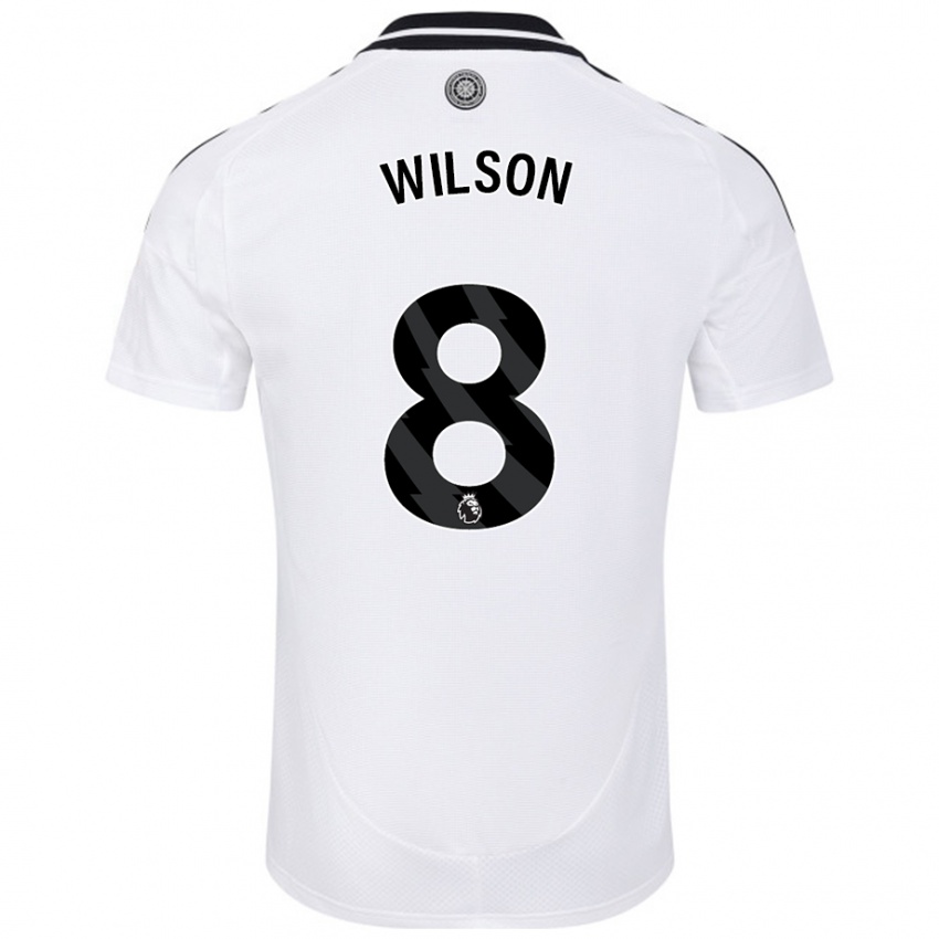 Femme Maillot Harry Wilson #8 Blanc Tenues Domicile 2024/25 T-Shirt Belgique