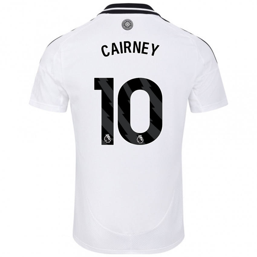 Femme Maillot Tom Cairney #10 Blanc Tenues Domicile 2024/25 T-Shirt Belgique