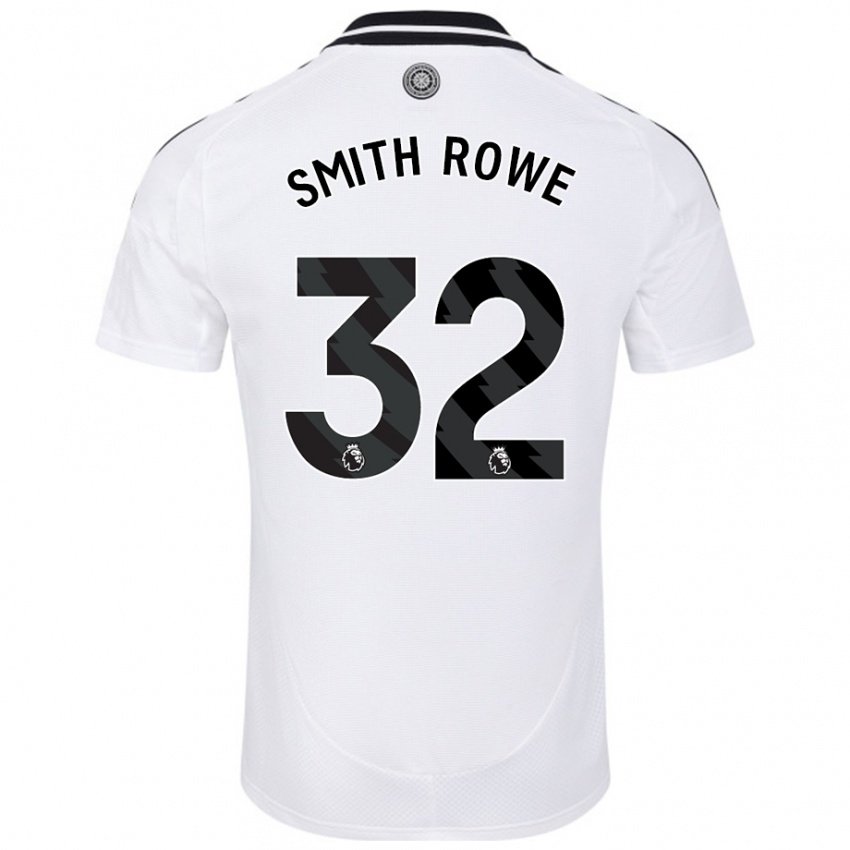 Femme Maillot Emile Smith Rowe #32 Blanc Tenues Domicile 2024/25 T-Shirt Belgique