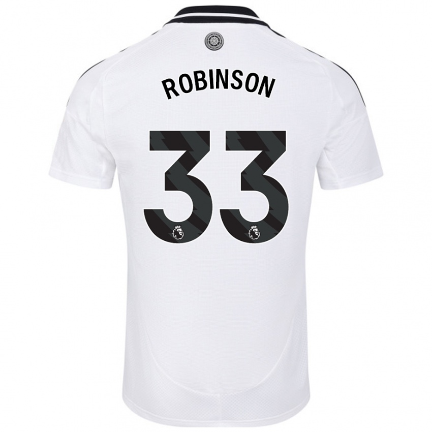 Femme Maillot Antonee Robinson #33 Blanc Tenues Domicile 2024/25 T-Shirt Belgique