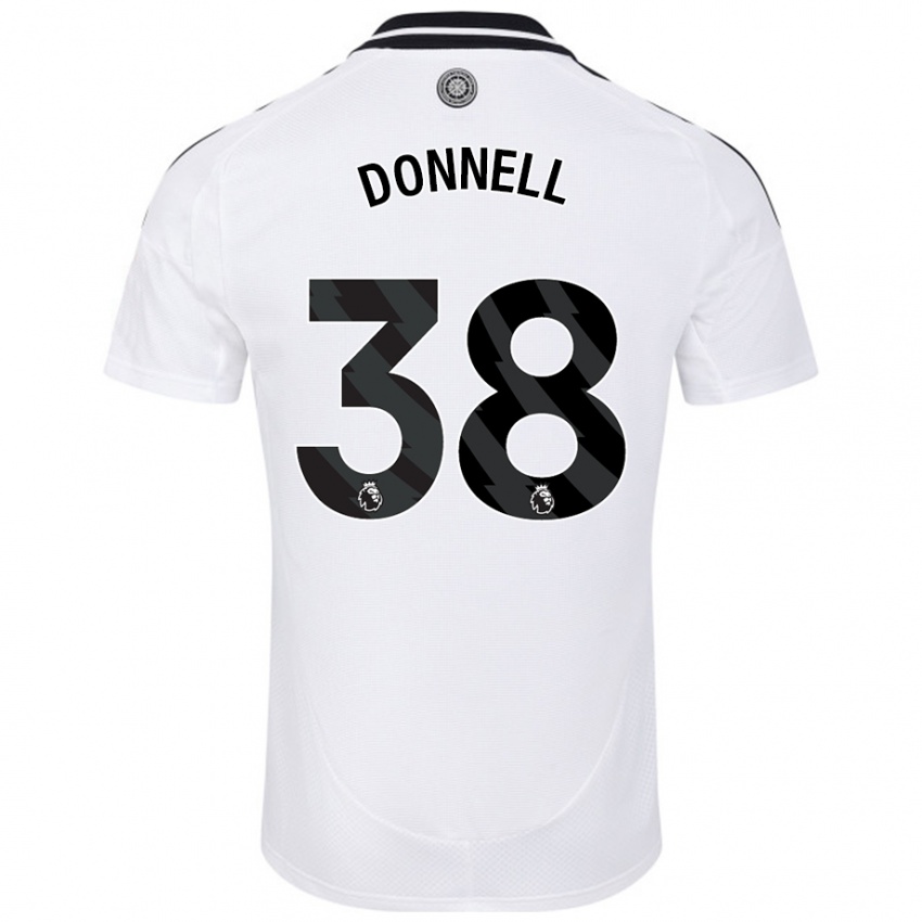 Femme Maillot Chris Donnell #38 Blanc Tenues Domicile 2024/25 T-Shirt Belgique