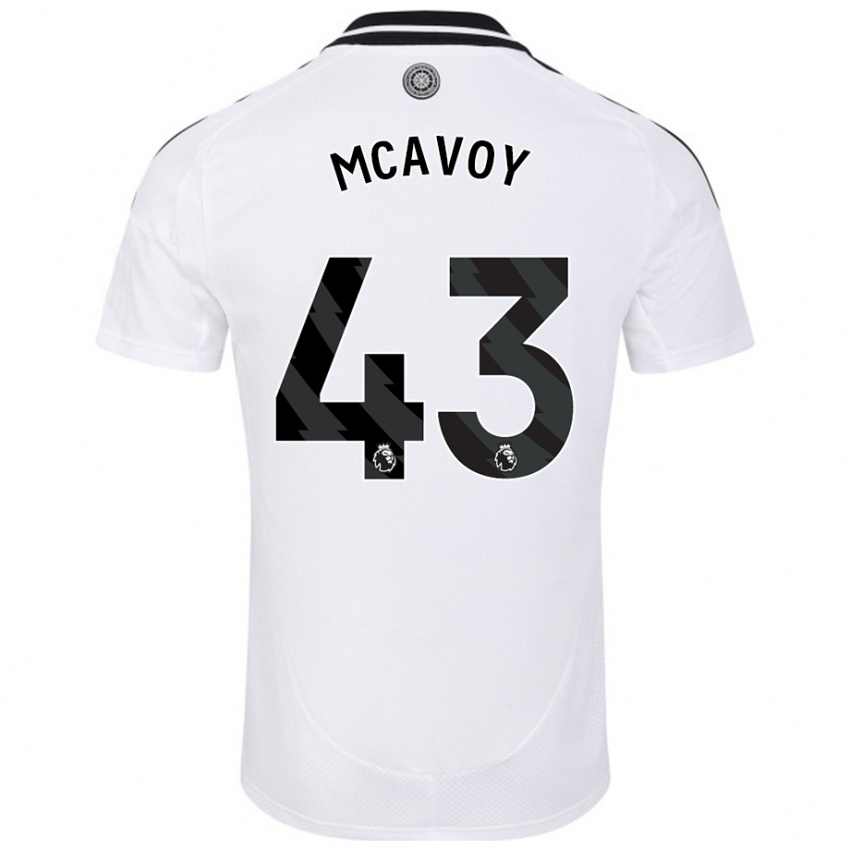 Femme Maillot Connor Mcavoy #43 Blanc Tenues Domicile 2024/25 T-Shirt Belgique