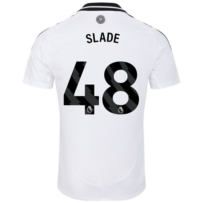 Femme Maillot Bradley Slade #48 Blanc Tenues Domicile 2024/25 T-Shirt Belgique