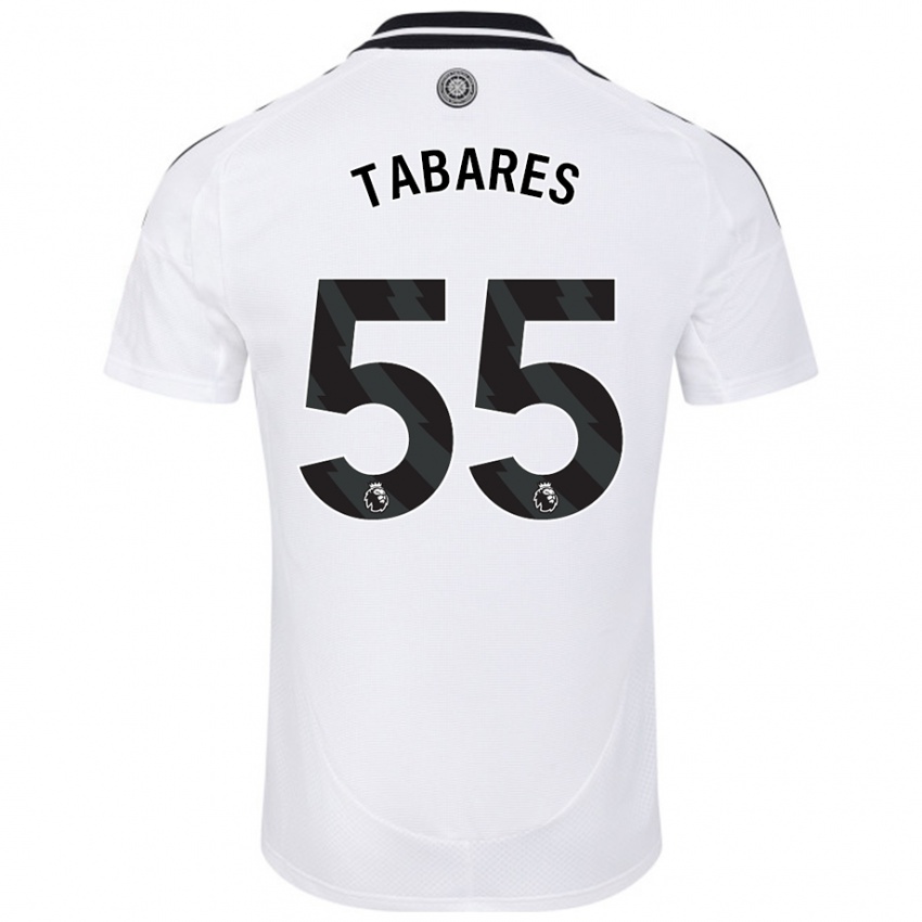 Femme Maillot Samuel Tabares #55 Blanc Tenues Domicile 2024/25 T-Shirt Belgique