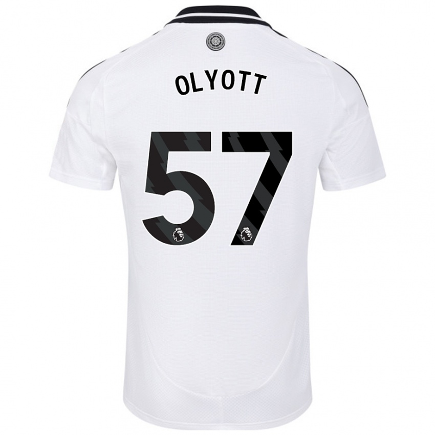 Femme Maillot Tom Olyott #57 Blanc Tenues Domicile 2024/25 T-Shirt Belgique