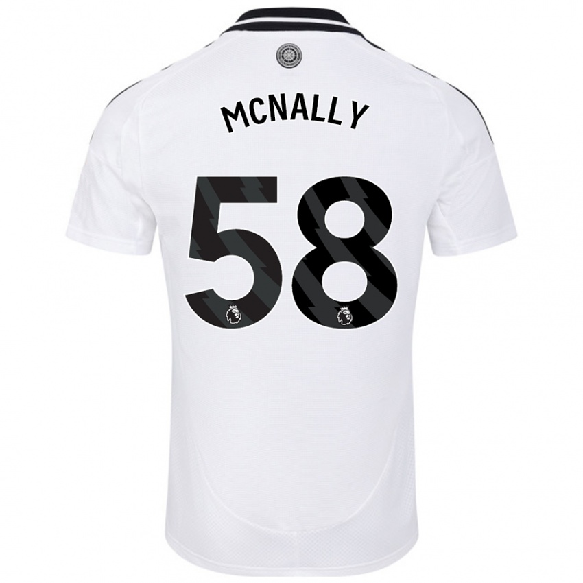 Femme Maillot Alfie Mcnally #58 Blanc Tenues Domicile 2024/25 T-Shirt Belgique