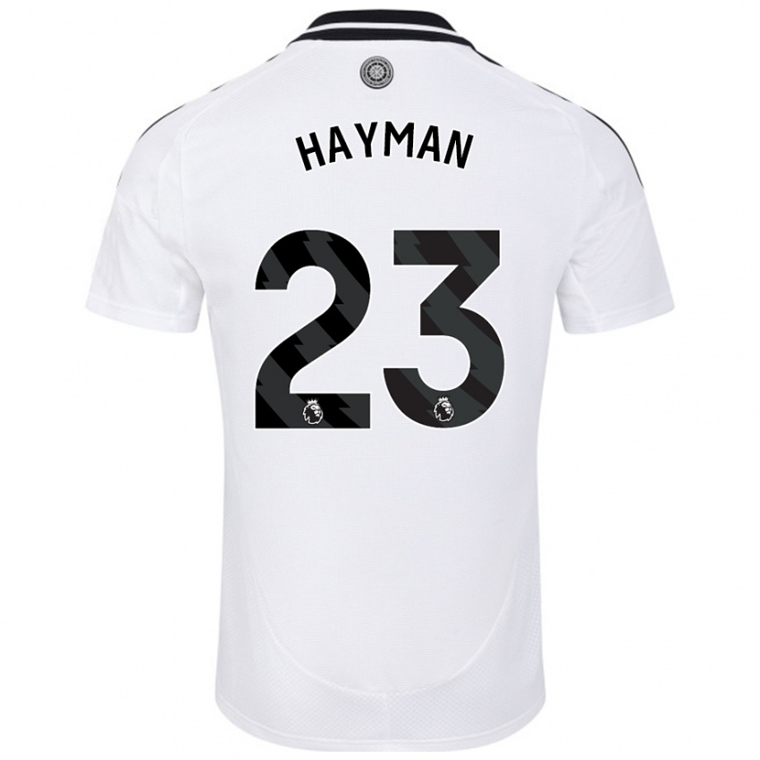 Femme Maillot Alex Hayman #23 Blanc Tenues Domicile 2024/25 T-Shirt Belgique