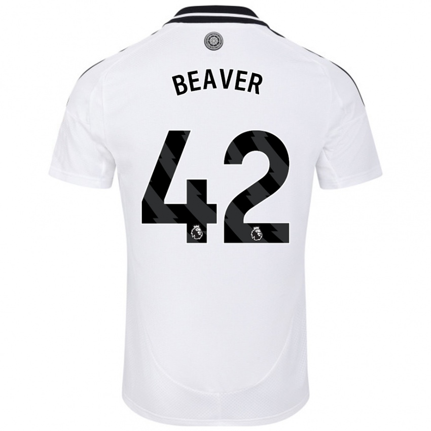 Femme Maillot Cat Beaver #42 Blanc Tenues Domicile 2024/25 T-Shirt Belgique