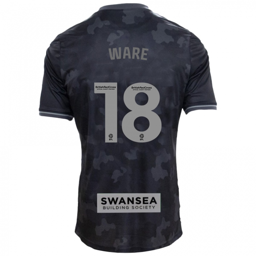 Dames Phoebe Ware #18 Zwart Uitshirt Uittenue 2024/25 T-Shirt België