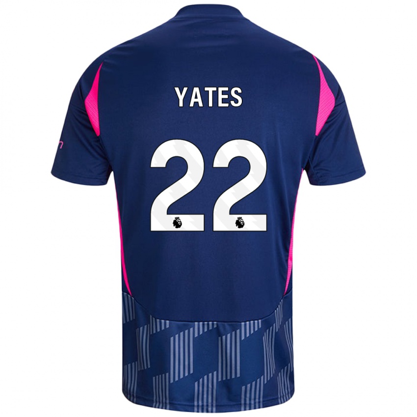 Femme Maillot Ryan Yates #22 Bleu Royal Rose Tenues Extérieur 2024/25 T-Shirt Belgique