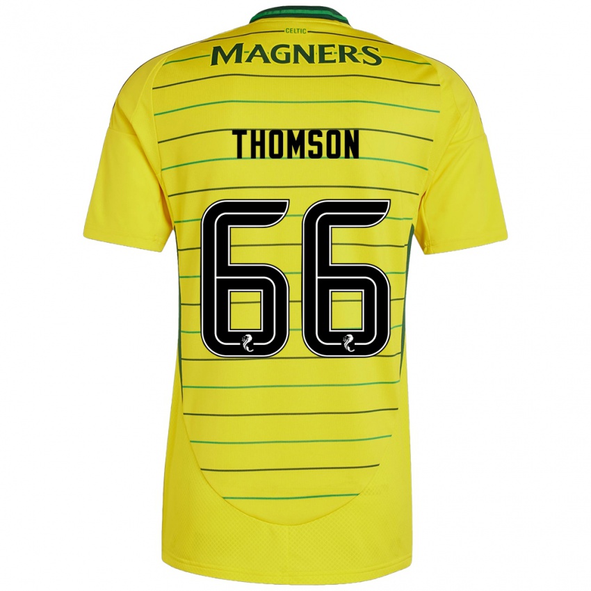 Damen Corey Thomson #66 Gelb Auswärtstrikot Trikot 2024/25 T-Shirt Belgien