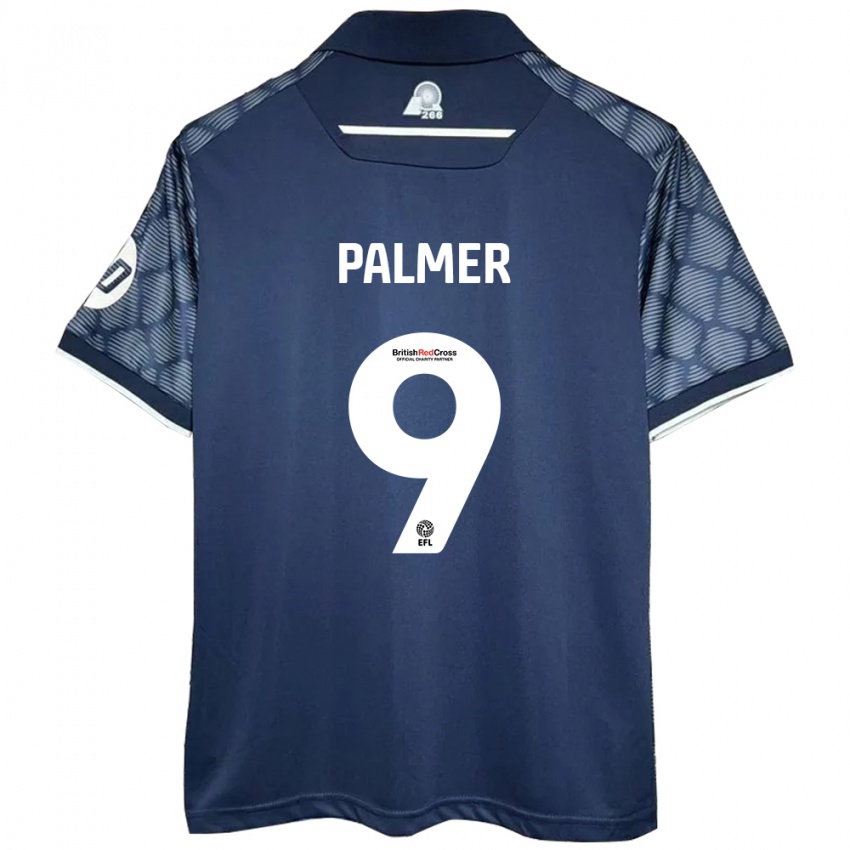 Dames Ollie Palmer #9 Zwart Uitshirt Uittenue 2024/25 T-Shirt België