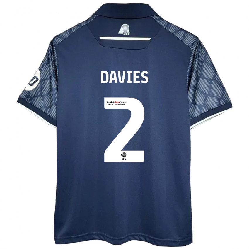 Dames Phoebe Davies #2 Zwart Uitshirt Uittenue 2024/25 T-Shirt België