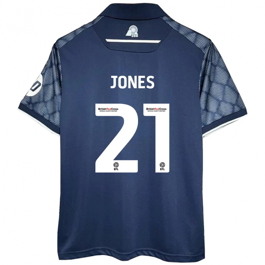 Dames Lili Jones #21 Zwart Uitshirt Uittenue 2024/25 T-Shirt België