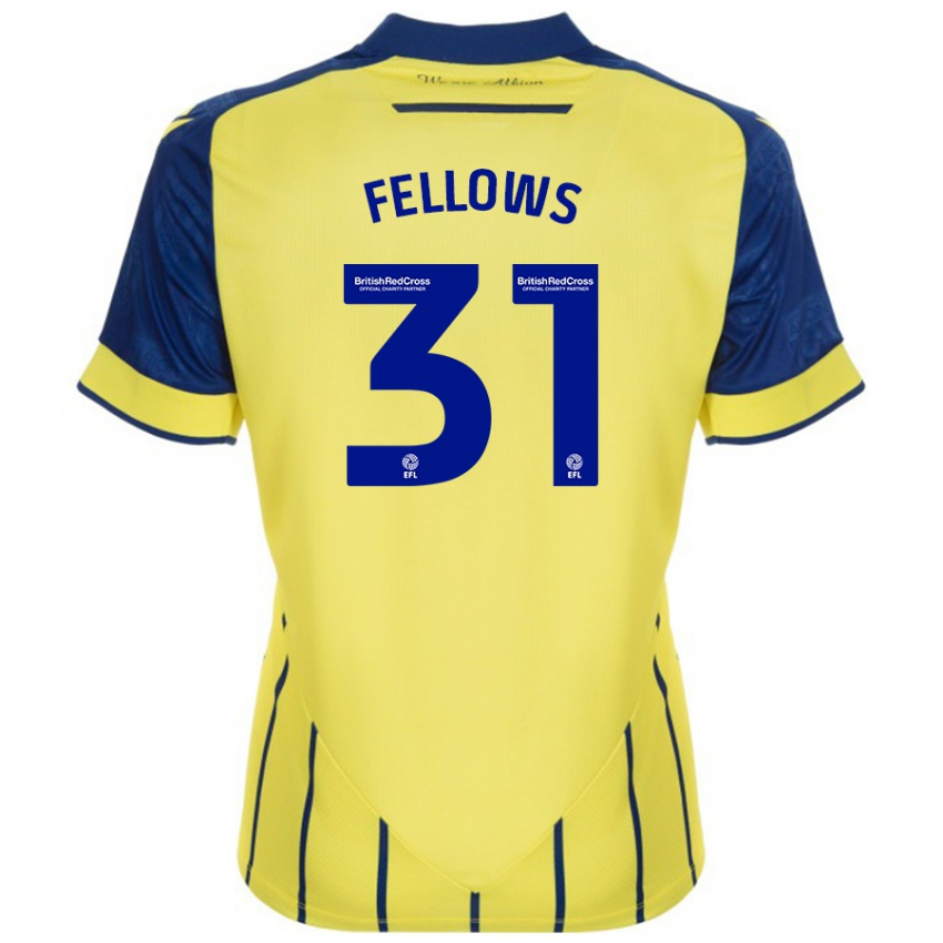 Dames Tom Fellows #31 Geel Blauw Uitshirt Uittenue 2024/25 T-Shirt België