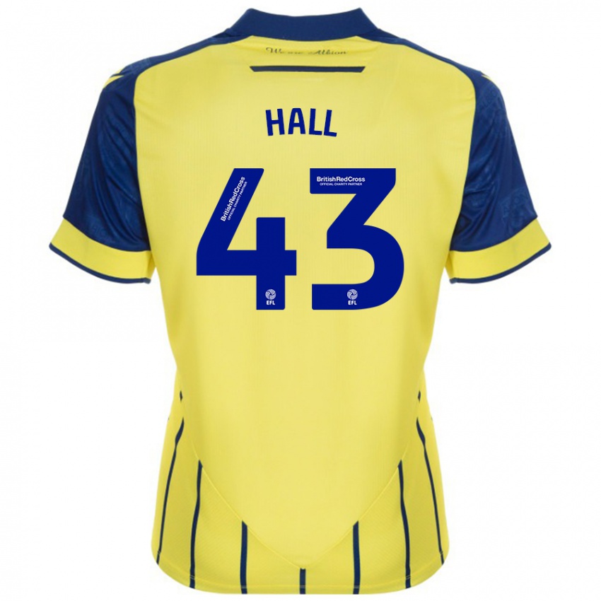 Dames Reece Hall #43 Geel Blauw Uitshirt Uittenue 2024/25 T-Shirt België