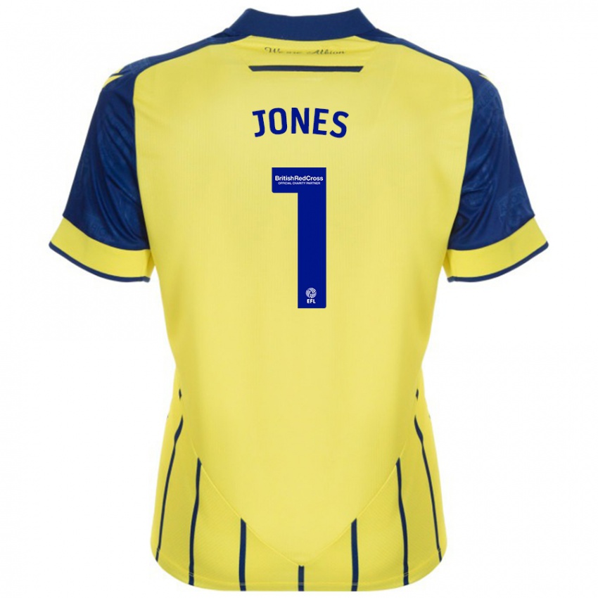 Dames Lucy Jones #1 Geel Blauw Uitshirt Uittenue 2024/25 T-Shirt België