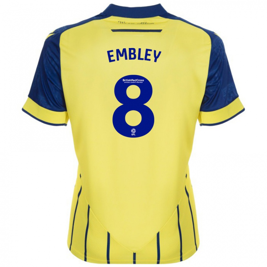 Dames Rosie Embley #8 Geel Blauw Uitshirt Uittenue 2024/25 T-Shirt België