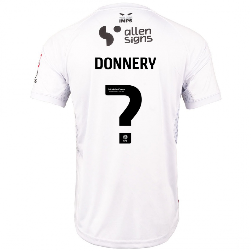 Dames Julian Donnery #0 Rood Wit Uitshirt Uittenue 2024/25 T-Shirt België