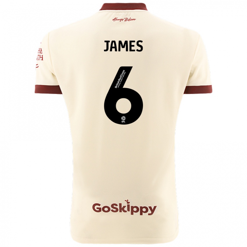 Dames Matty James #6 Crèmewit Uitshirt Uittenue 2024/25 T-Shirt België