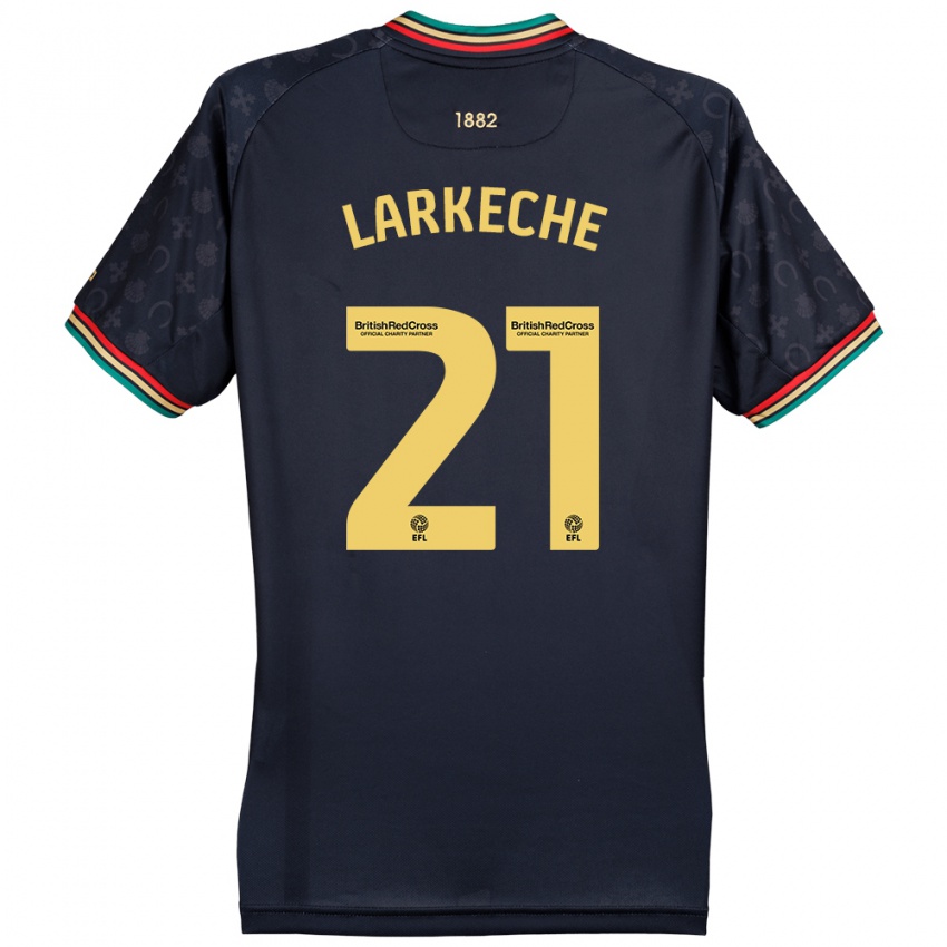 Damen Ziyad Larkeche #21 Dunkelmarineblau Auswärtstrikot Trikot 2024/25 T-Shirt Belgien