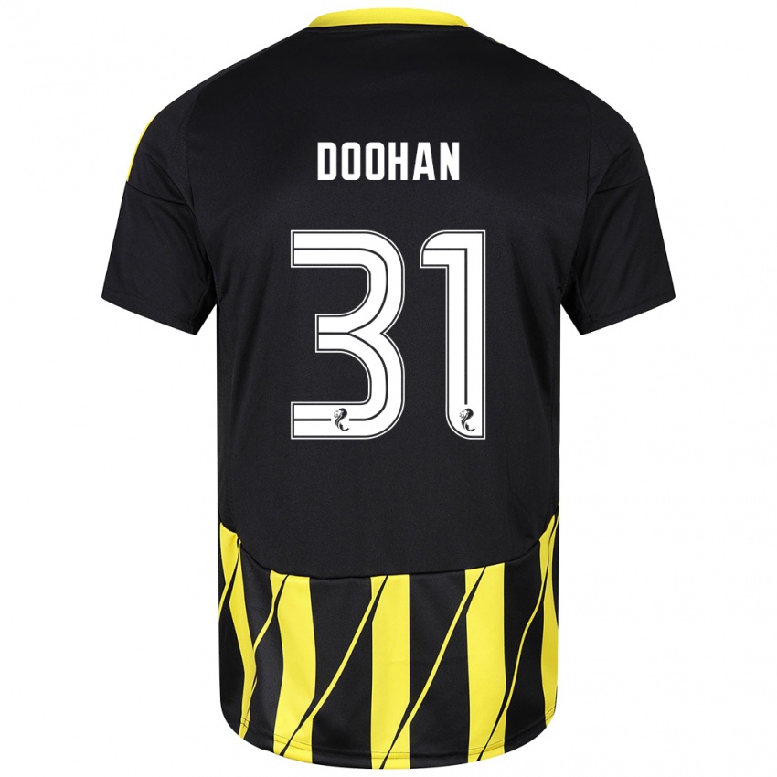 Dames Ross Doohan #31 Zwart Geel Uitshirt Uittenue 2024/25 T-Shirt België