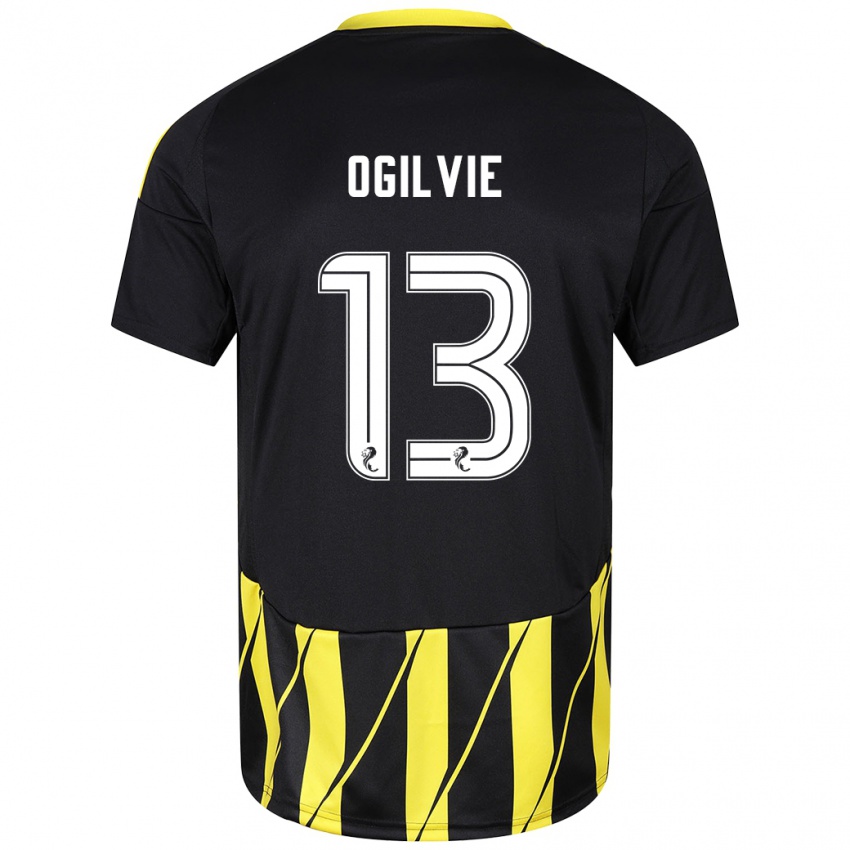 Dames Francesca Ogilvie #13 Zwart Geel Uitshirt Uittenue 2024/25 T-Shirt België