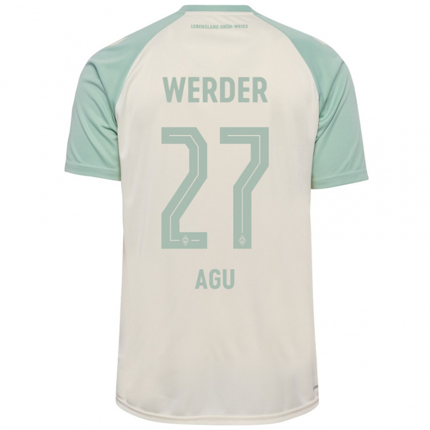 Femme Maillot Felix Agu #27 Blanc Cassé Vert Clair Tenues Extérieur 2024/25 T-Shirt Belgique