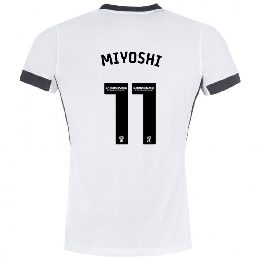 Dames Koji Miyoshi #11 Wit Zwart Uitshirt Uittenue 2024/25 T-Shirt België