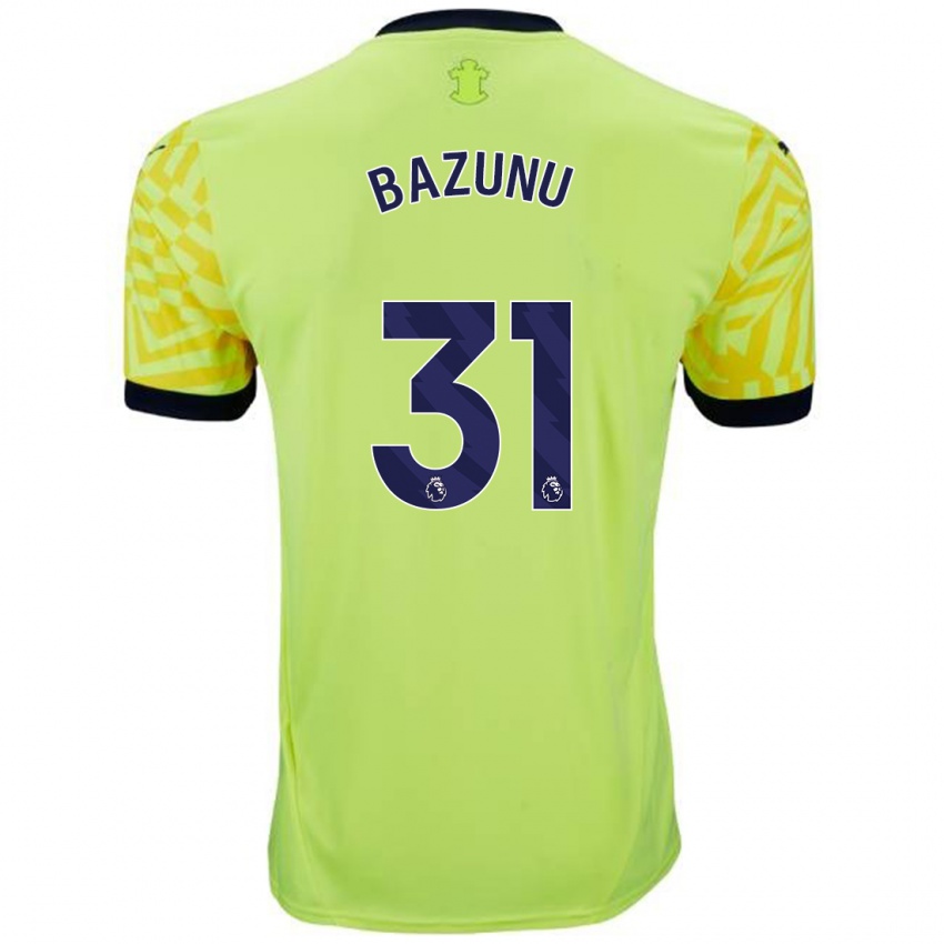 Dames Gavin Bazunu #31 Geel Uitshirt Uittenue 2024/25 T-Shirt België