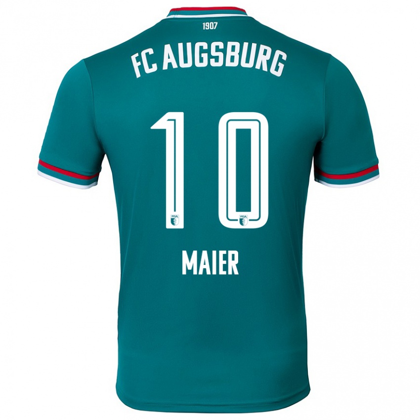 Femme Maillot Arne Maier #10 Vert Foncé Tenues Extérieur 2024/25 T-Shirt Belgique