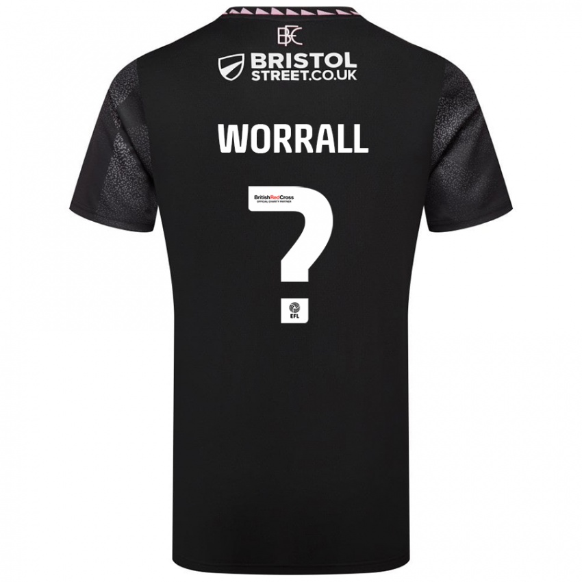 Dames Joe Worrall #0 Zwart Uitshirt Uittenue 2024/25 T-Shirt België