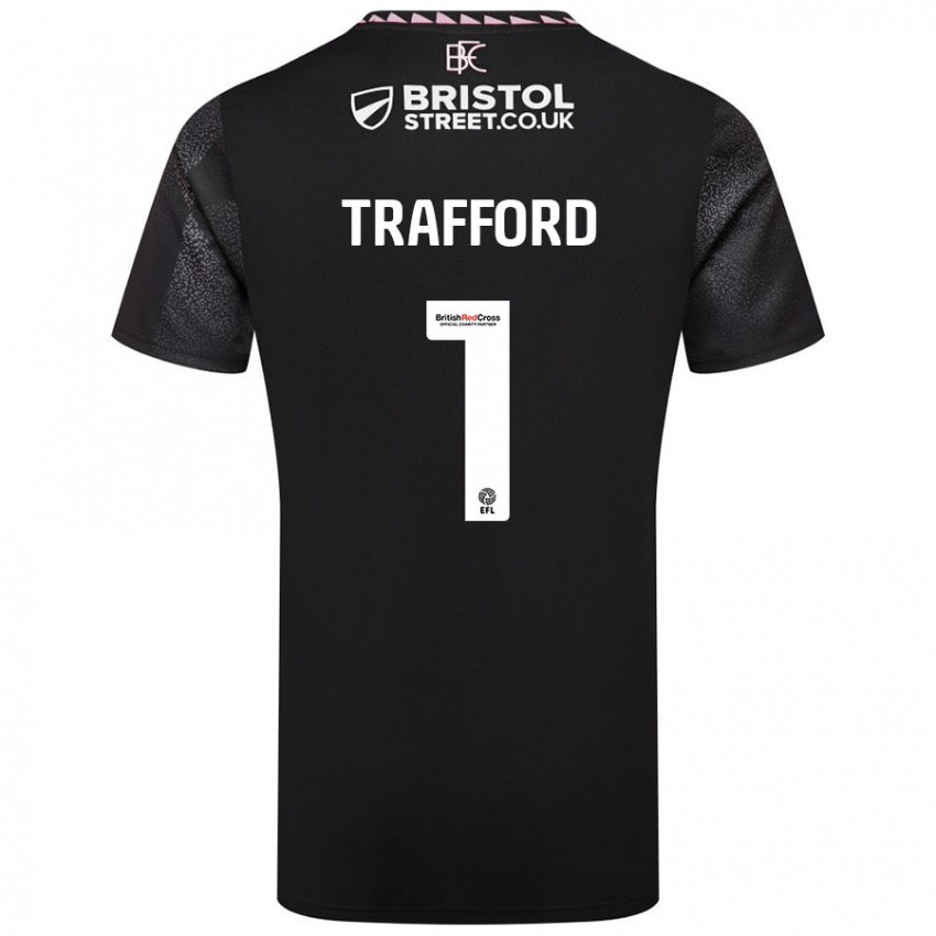 Dames James Trafford #1 Zwart Uitshirt Uittenue 2024/25 T-Shirt België