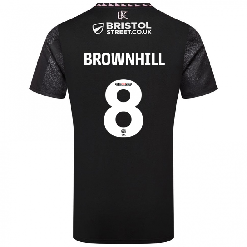 Dames Josh Brownhill #8 Zwart Uitshirt Uittenue 2024/25 T-Shirt België