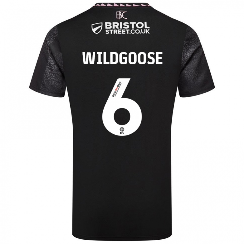 Dames Mikayla Wildgoose #6 Zwart Uitshirt Uittenue 2024/25 T-Shirt België