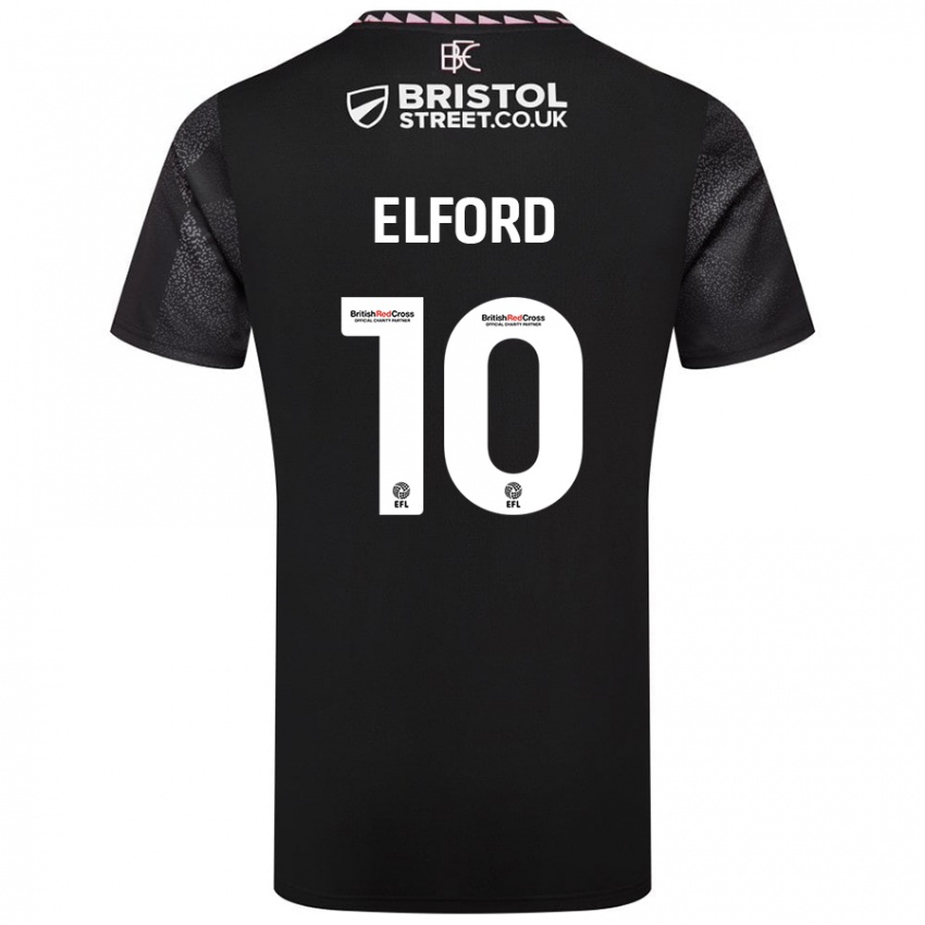 Dames Laura Elford #10 Zwart Uitshirt Uittenue 2024/25 T-Shirt België