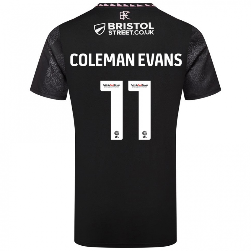 Dames Amaya Coleman-Evans #11 Zwart Uitshirt Uittenue 2024/25 T-Shirt België