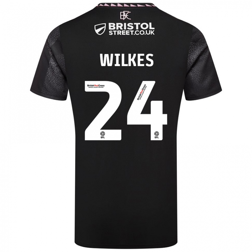 Dames Tilly Wilkes #24 Zwart Uitshirt Uittenue 2024/25 T-Shirt België