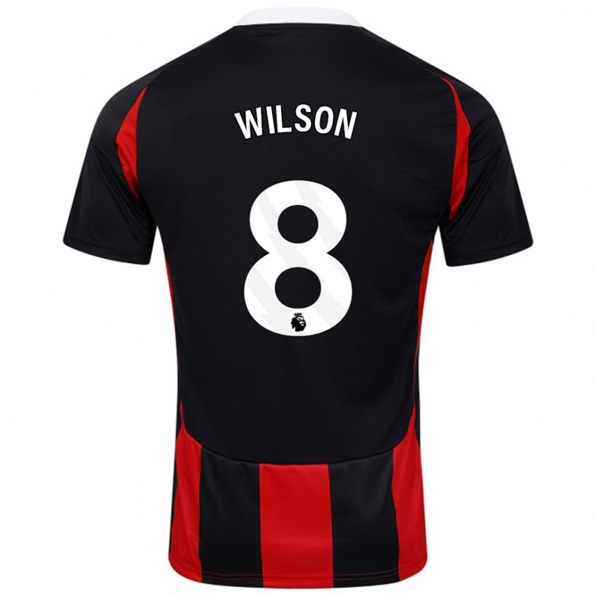 Femme Maillot Harry Wilson #8 Noir Rouge Tenues Extérieur 2024/25 T-Shirt Belgique