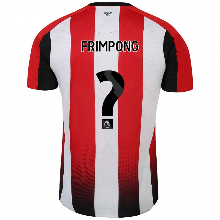 Enfant Maillot Charles Frimpong #0 Rouge Blanc Tenues Domicile 2024/25 T-Shirt Belgique