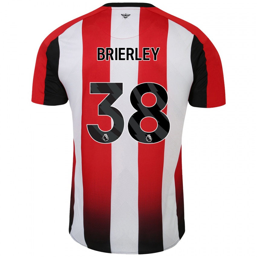 Enfant Maillot Ethan Brierley #38 Rouge Blanc Tenues Domicile 2024/25 T-Shirt Belgique