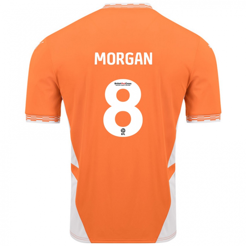 Kinderen Albie Morgan #8 Oranje Wit Thuisshirt Thuistenue 2024/25 T-Shirt België