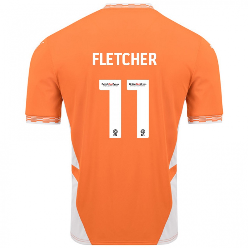 Kinderen Ashley Fletcher #11 Oranje Wit Thuisshirt Thuistenue 2024/25 T-Shirt België